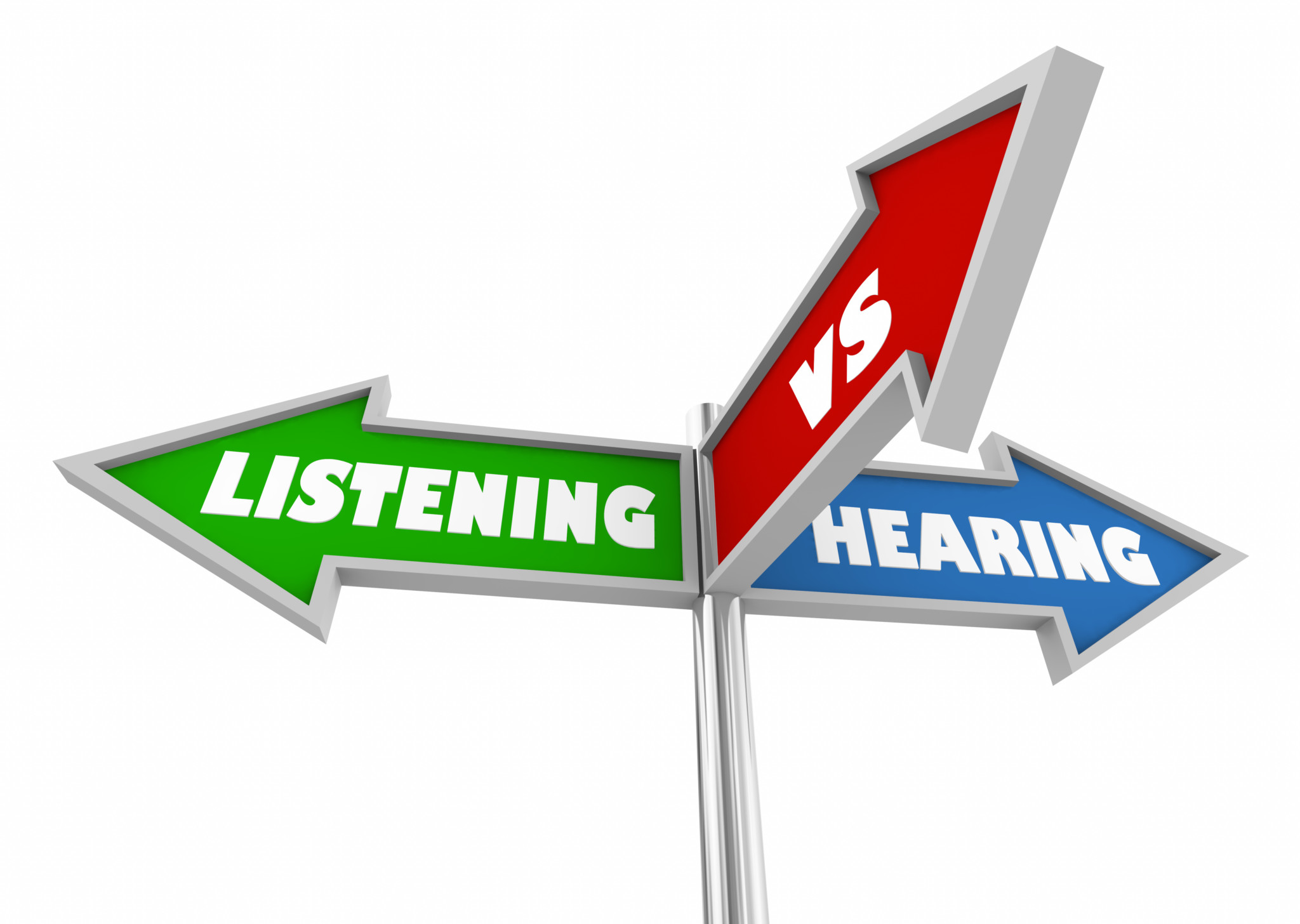listening vs hearing cartoon