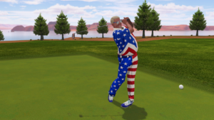 John Daly in patrotic garb - IT Golden Tee 2019