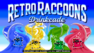 Retro Raccoons title