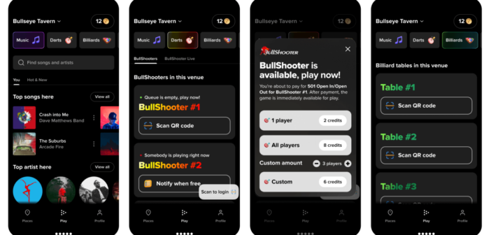 TouchTunes FunWallet screen prototypes